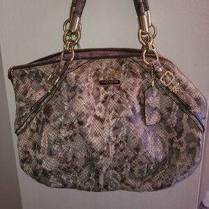 Coach Madison python handbag